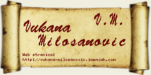 Vukana Milošanović vizit kartica